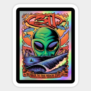 311 back to the beach 2018 Sticker